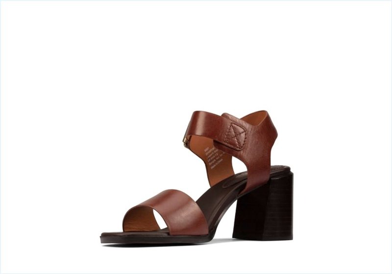  Landra 70 Strap / Dark Tan Leather Womens Sandals