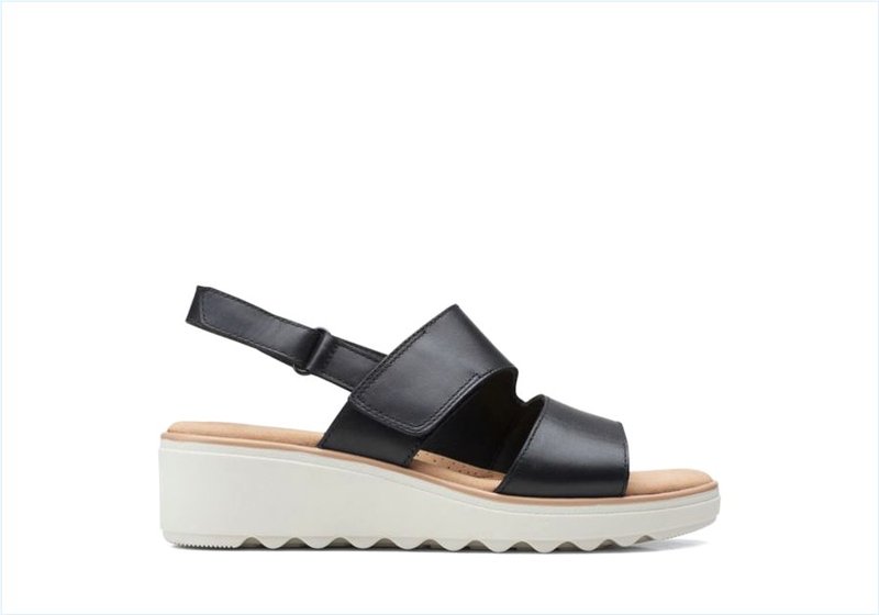  Jillian Pearl / Black Leather Womens Sandals