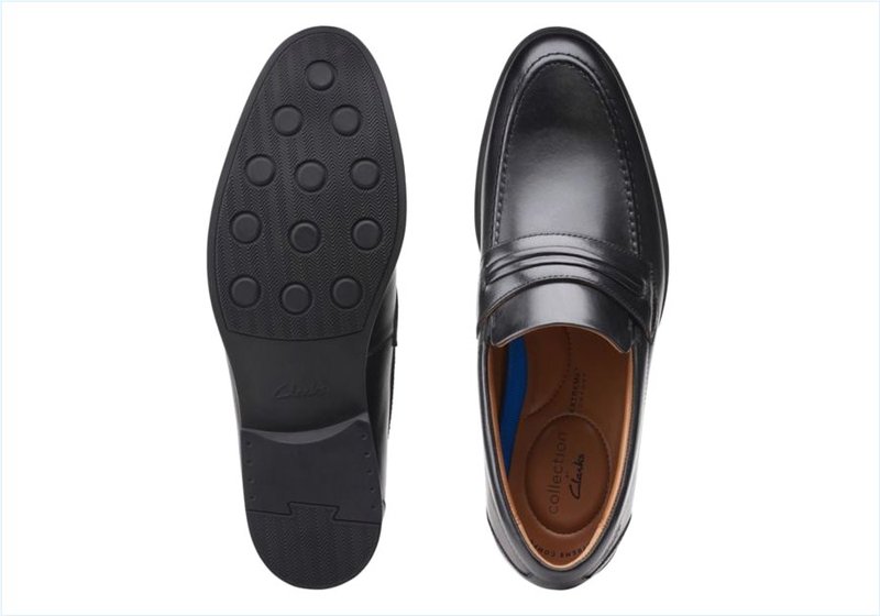  Whiddon Loafer / Black Leather Mens Shoes