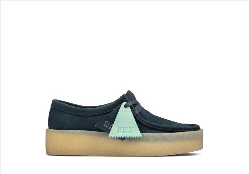  Wallabee Cup / Blue Nubuck Womens Originals Icon Shoes