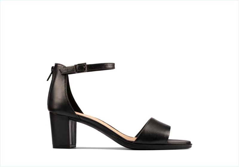  Kaylin 60 2 Part / Black Leather Womens Sandals