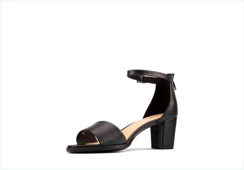  Kaylin 60 2 Part / Black Leather Womens Sandals