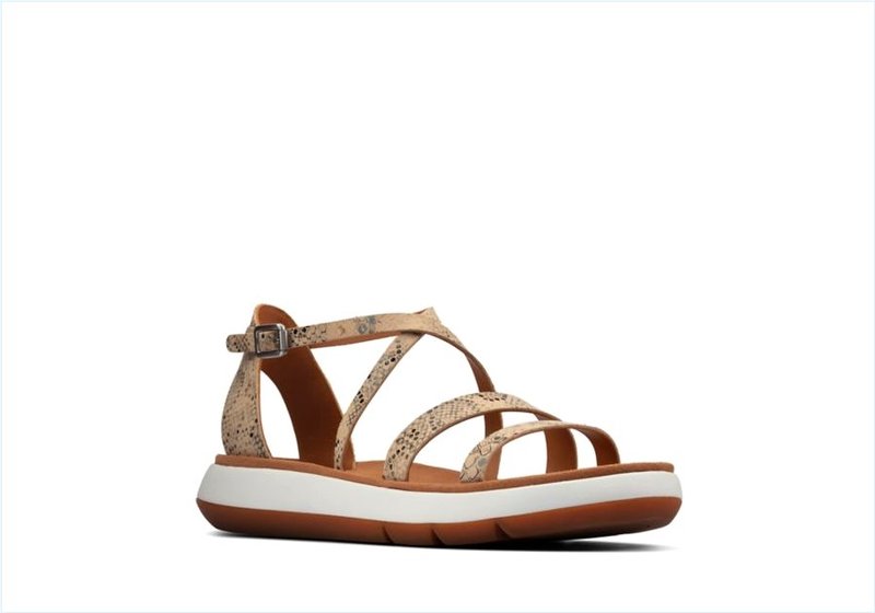  Jemsa Strap / Taupe Snake Womens Sport Sandals