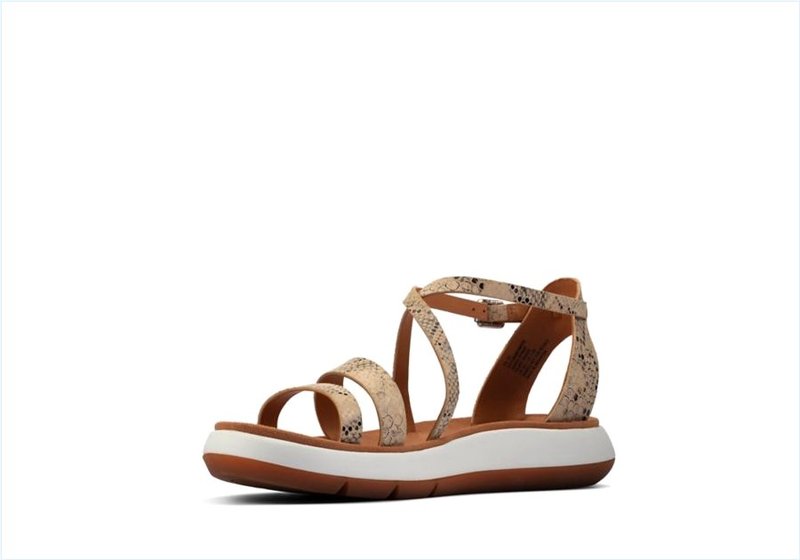  Jemsa Strap / Taupe Snake Womens Sport Sandals