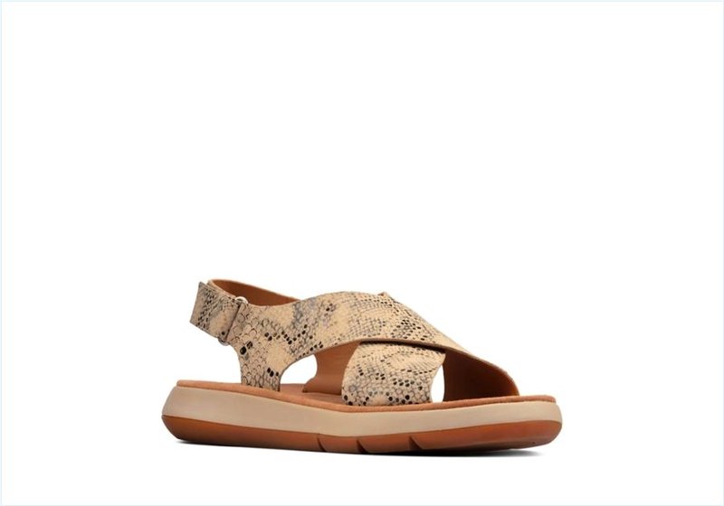  Jemsa Cross / Taupe Snake Womens Sport Sandals