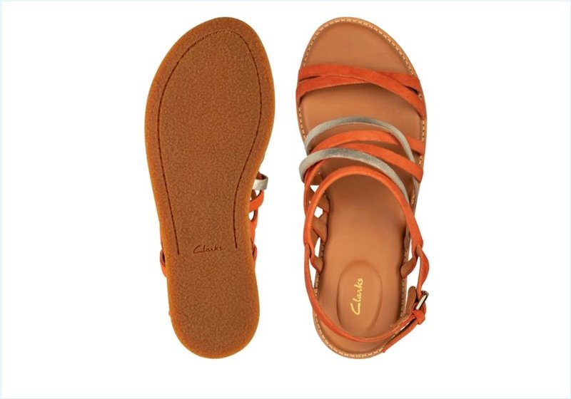  Karsea Ankle / Bright Orange Womens Sandals