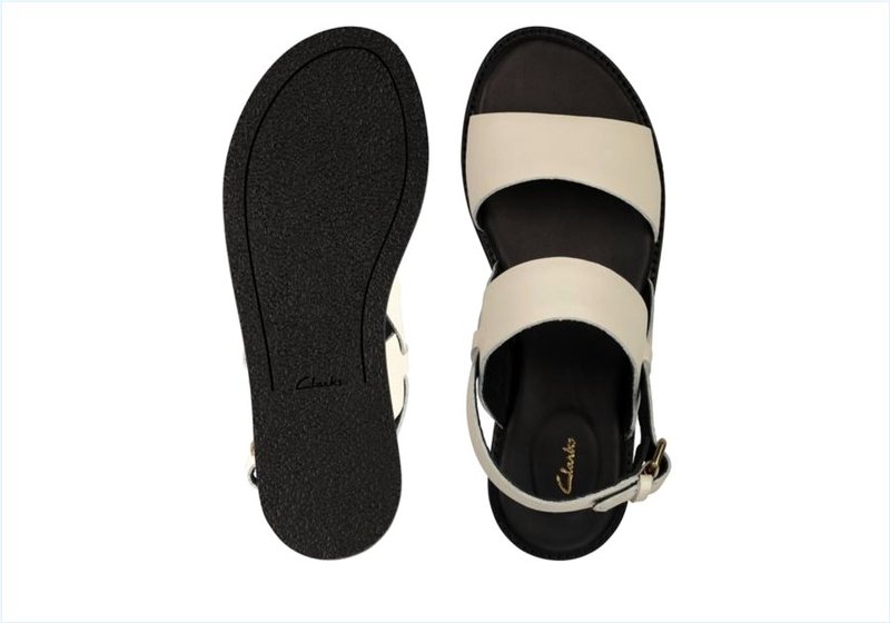  Karsea Strap / White Leather Womens Sandals