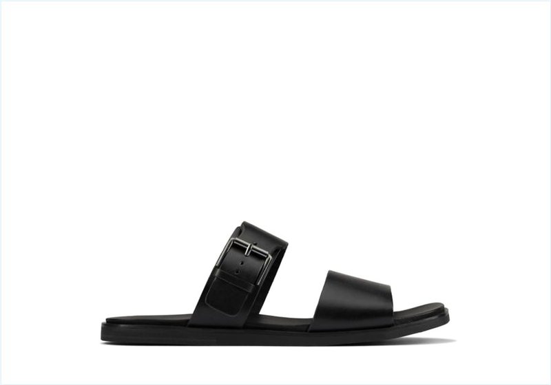  Ofra Slide / Black Leather Womens Sandals