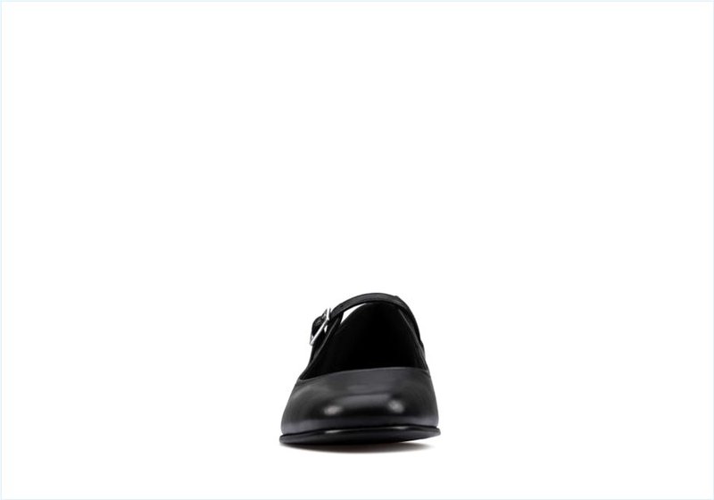  Pure Flat / Black Leather Womens Shoes