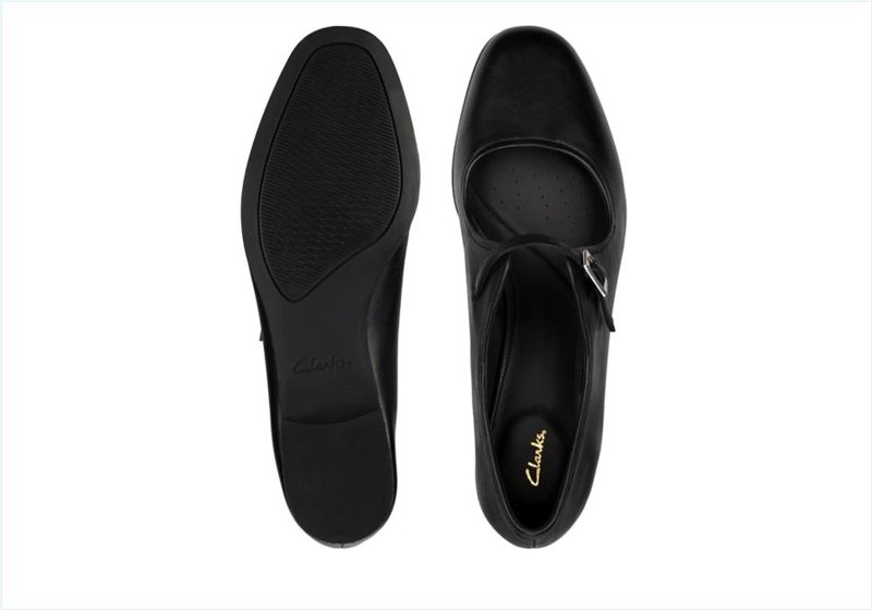  Pure Flat / Black Leather Womens Shoes