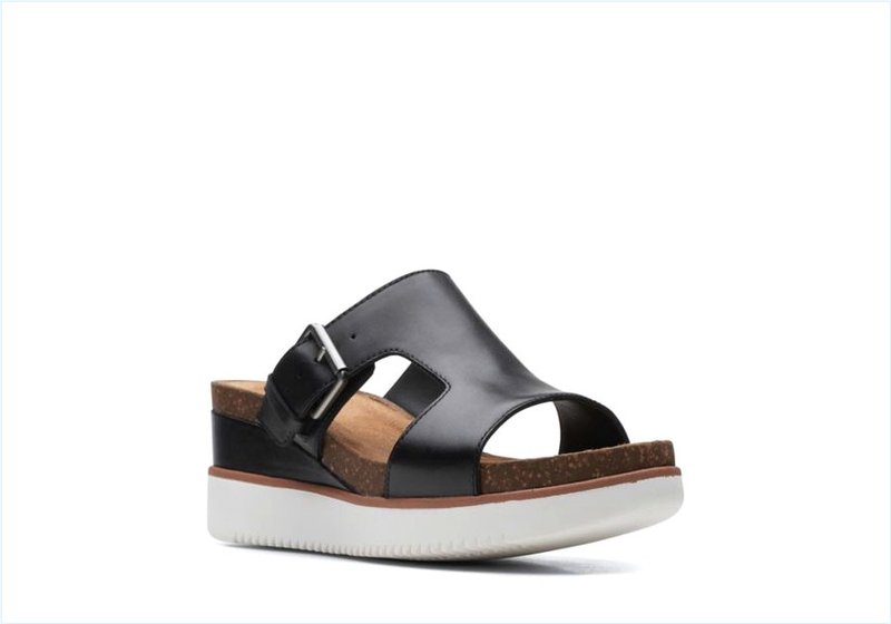  Lizby Ease / Black Leather Womens Sandals