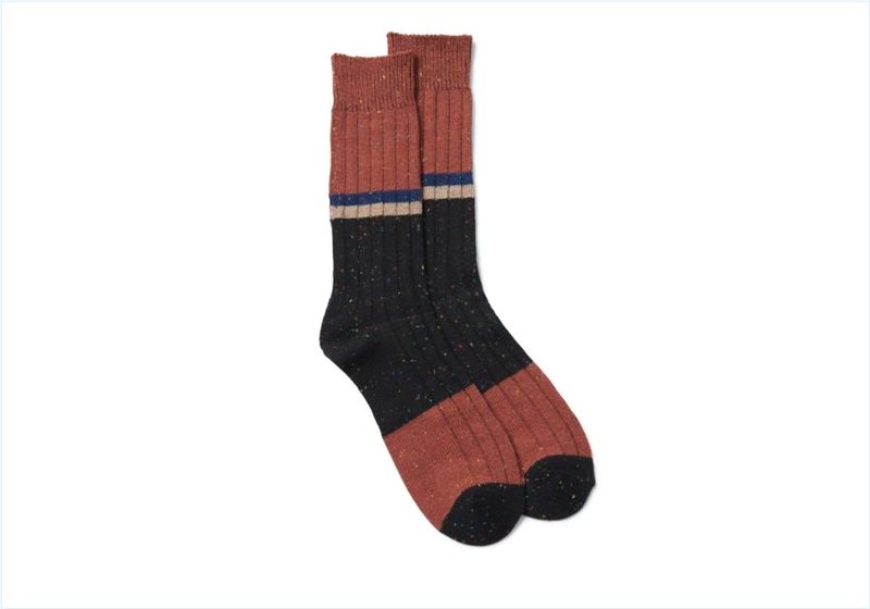  Rib Knit / Coffee Mens Accessories Socks