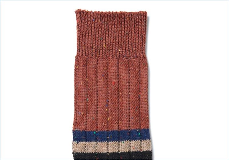  Rib Knit / Coffee Mens Accessories Socks