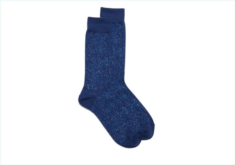  Galaxy Crew / Mid Blue Mens Accessories Socks