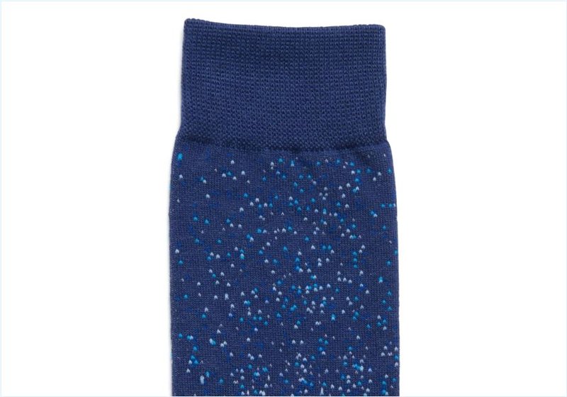  Galaxy Crew / Mid Blue Mens Accessories Socks