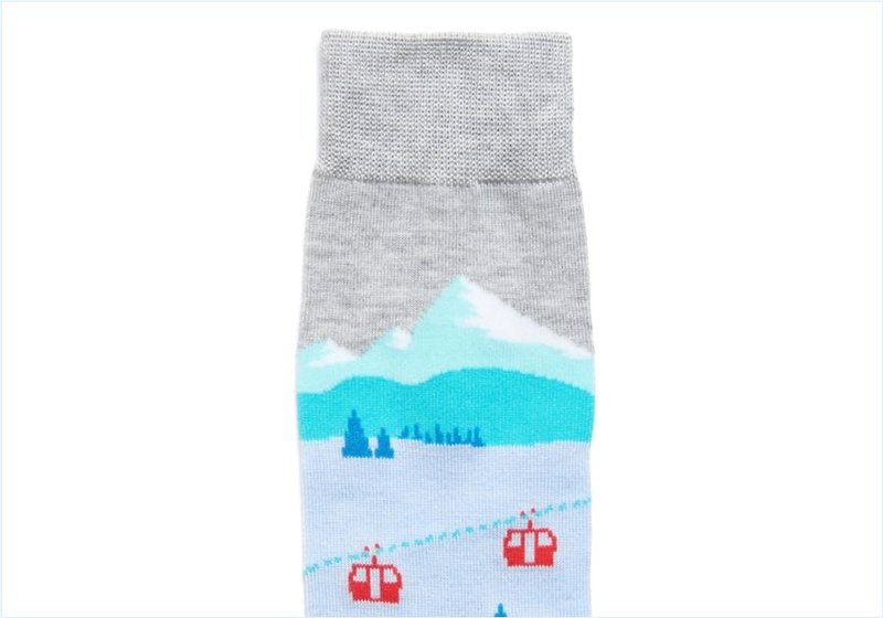  Alp Mountains Crew Light Grey / Light Grey Mens Accessories Socks