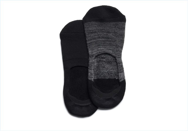  2 Pack Crew Liner / Black Mens Accessories Socks