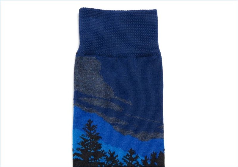  Forest Night Crew / Black Mens Accessories Socks