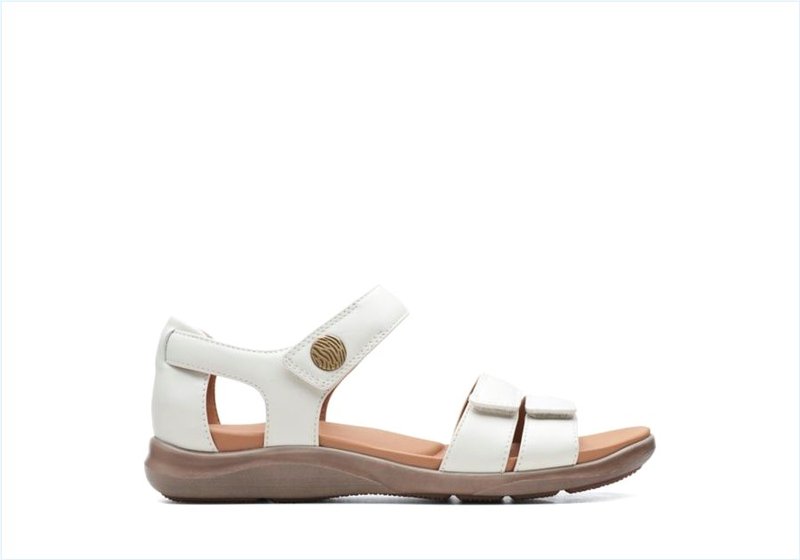  Kylyn Strap / White Leather Womens Sandals