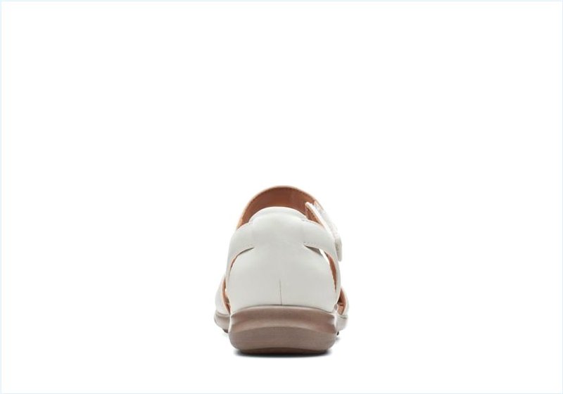  Kylyn Strap / White Leather Womens Sandals