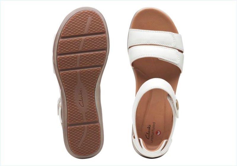  Kylyn Strap / White Leather Womens Sandals