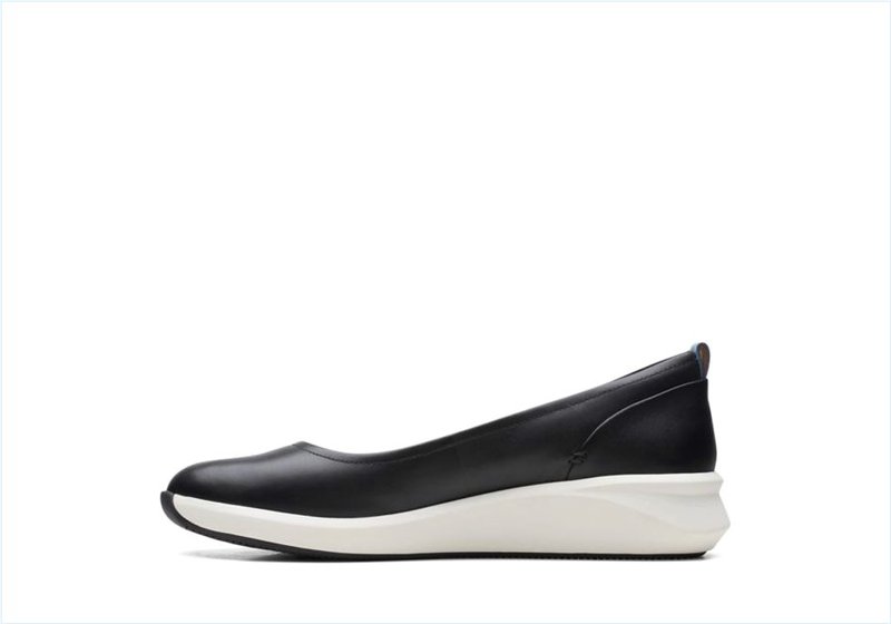  Un Rio Vibe / Black Leather Womens Sport Shoes