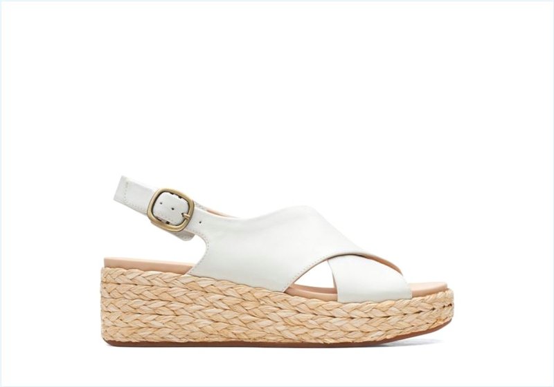  Kimmei Cross / White Leather Womens Sandals