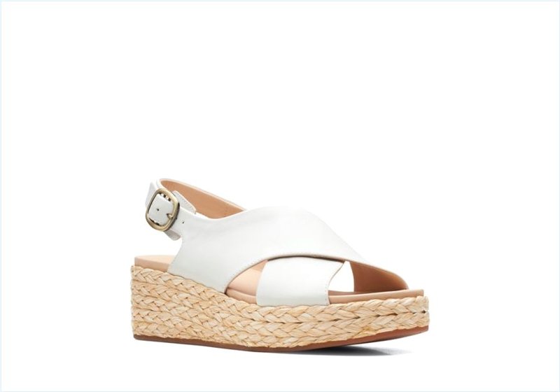  Kimmei Cross / White Leather Womens Sandals