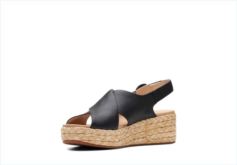  Kimmei Cross / Black Leather Womens Sandals