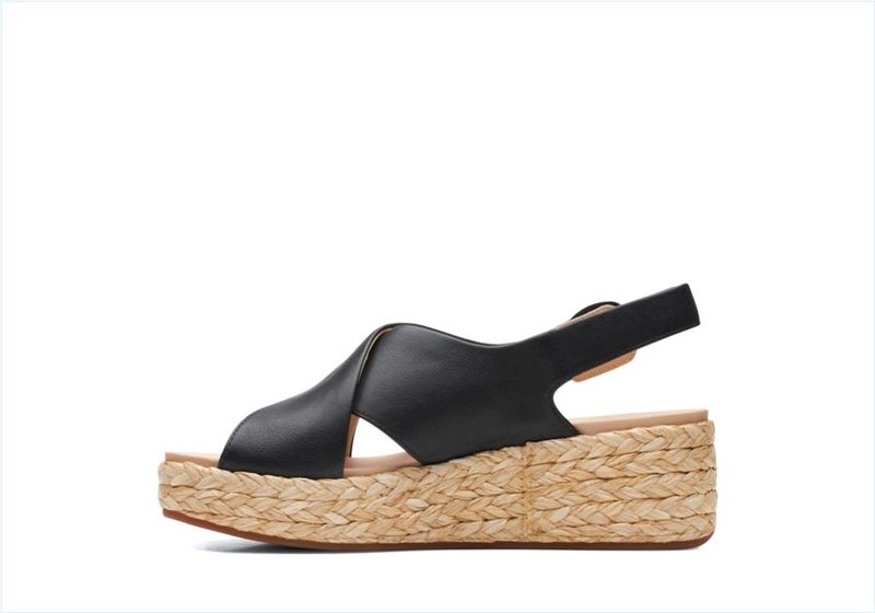  Kimmei Cross / Black Leather Womens Sandals