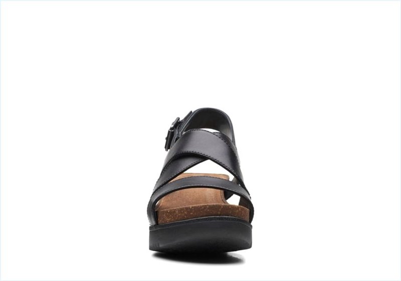  Lizby Cross / Black Leather Womens Sandals