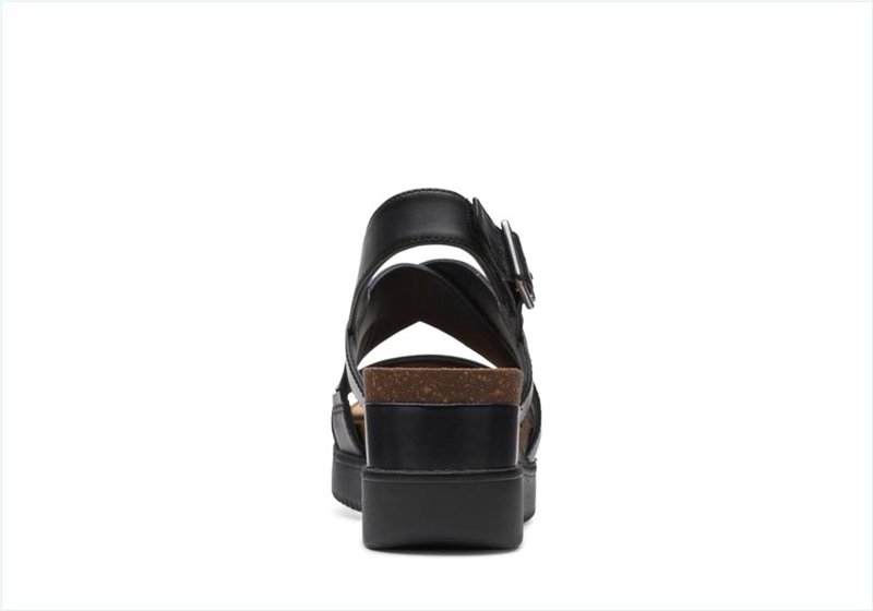  Lizby Cross / Black Leather Womens Sandals