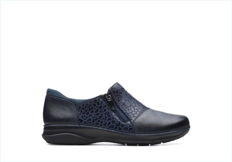  Appley Zip / Navy Combination Womens Shoes