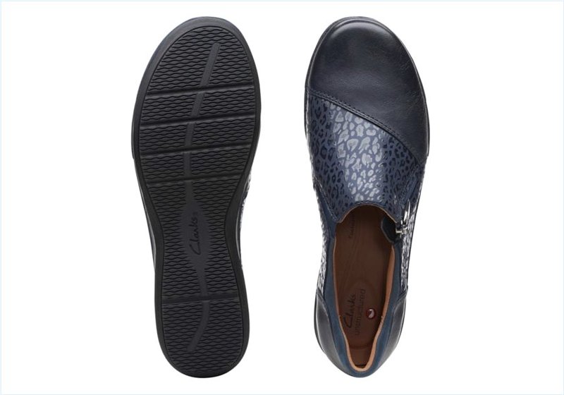  Appley Zip / Navy Combination Womens Shoes