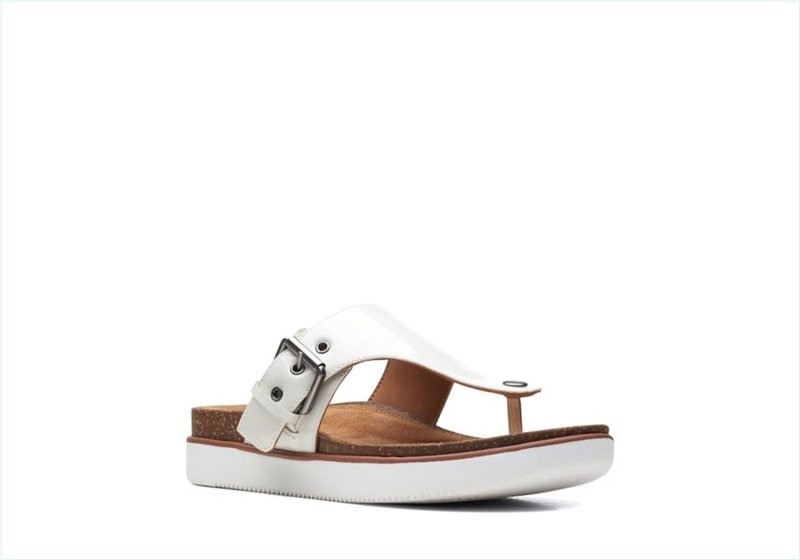  Elayne Step / White Patent Womens Sandals