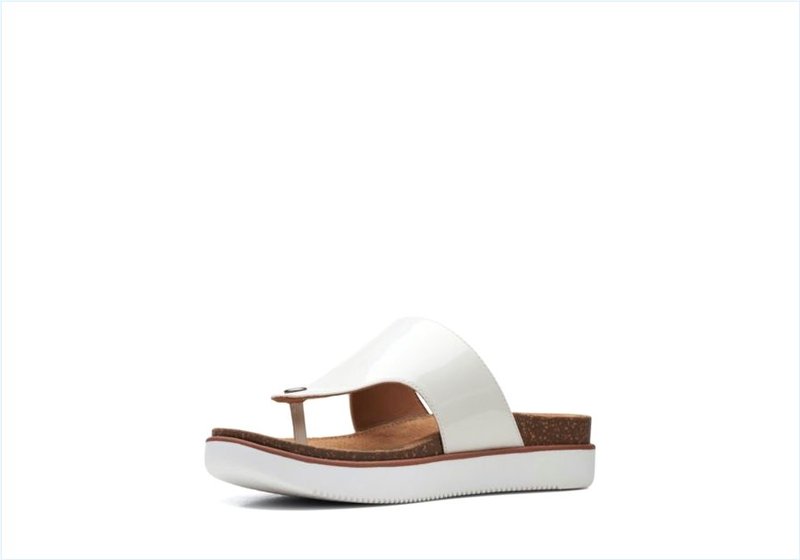  Elayne Step / White Patent Womens Sandals