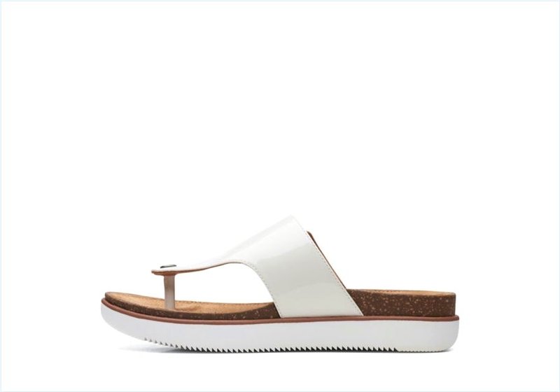  Elayne Step / White Patent Womens Sandals