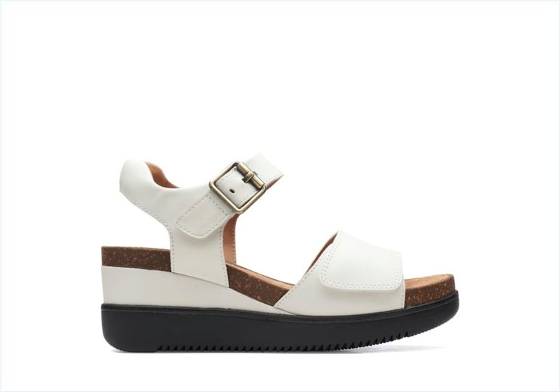  Lizby Strap / White Leather Womens Sandals