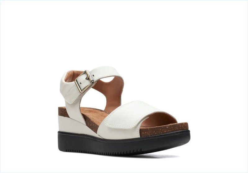  Lizby Strap / White Leather Womens Sandals