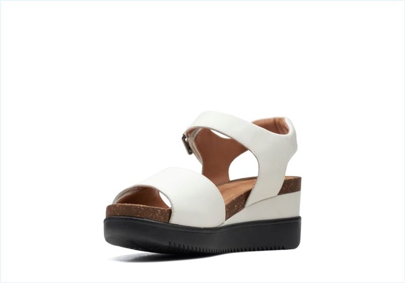  Lizby Strap / White Leather Womens Sandals