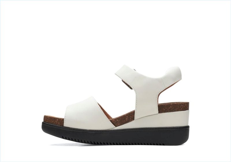  Lizby Strap / White Leather Womens Sandals