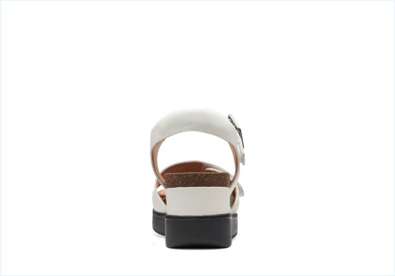  Lizby Strap / White Leather Womens Sandals