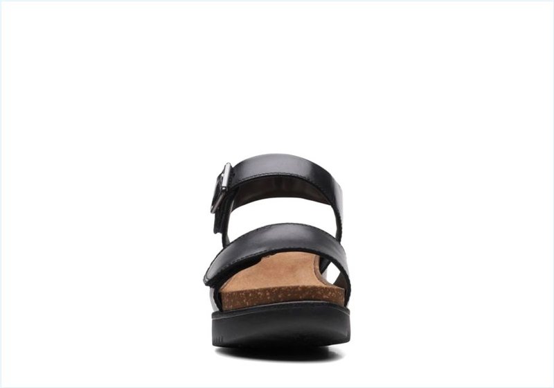  Lizby Strap / Black Leather Womens Sandals