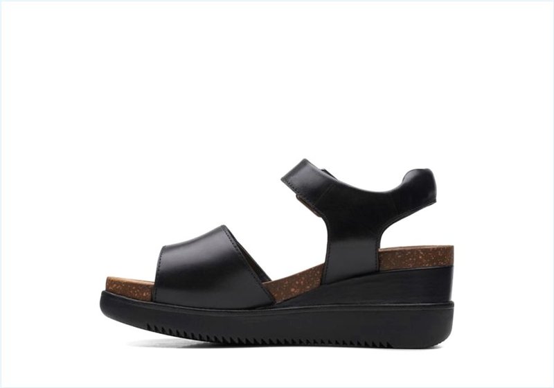  Lizby Strap / Black Leather Womens Sandals