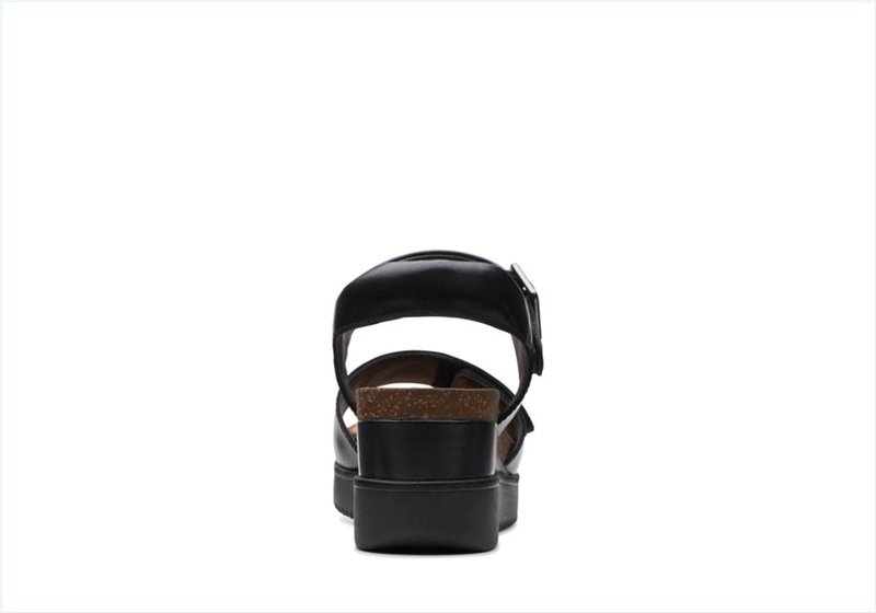  Lizby Strap / Black Leather Womens Sandals