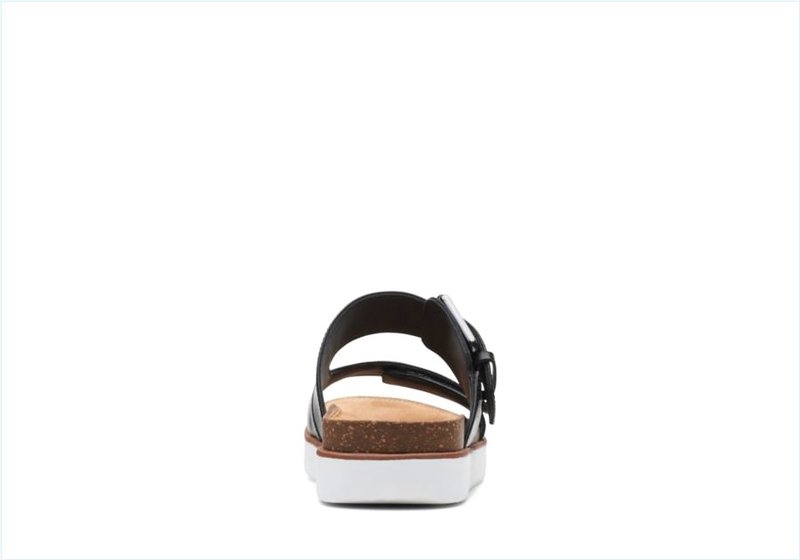  Elayne Ease / Black Leather Womens Sandals