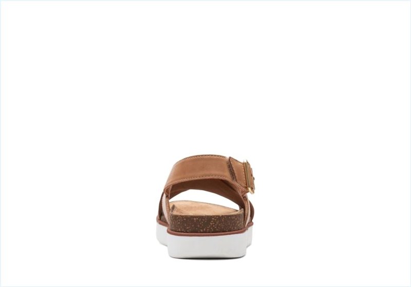  Elayne Cross / Sand Leather Womens Sandals