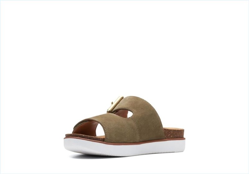  Elayne Ease / Olive Suede Womens Sandals