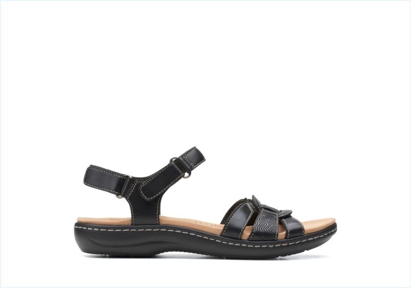  Laurieann Sela / Black Leather Womens Sandals