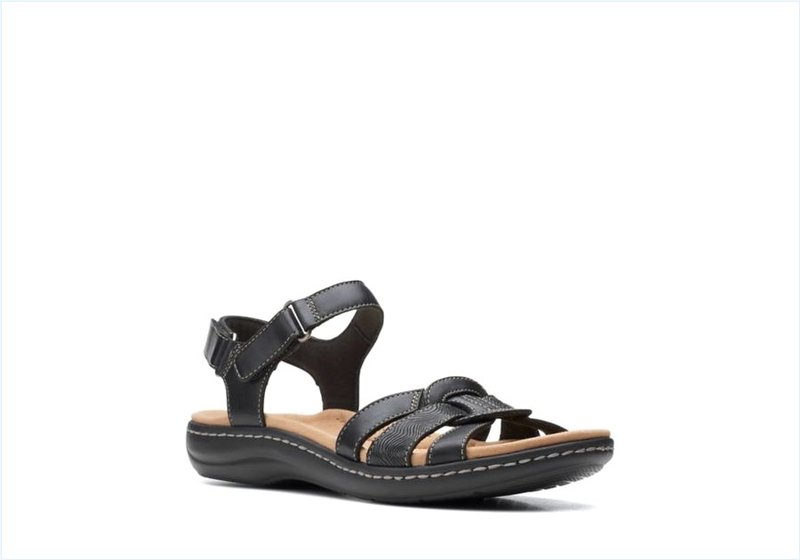  Laurieann Sela / Black Leather Womens Sandals